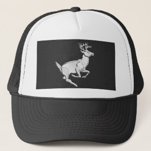 Gorra De Camionero Cromado como venado en marcha en la impresión de f