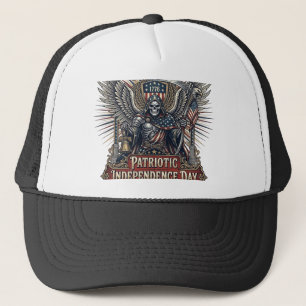 Gorra De Camionero Cromado Patriótico Segador Patriota Oscuro Esquele