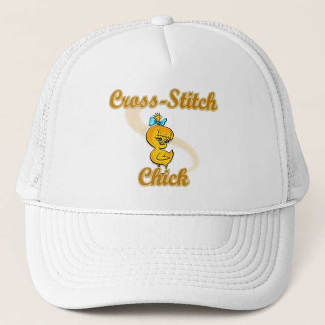 Gorra De Camionero Cross-Stitch Chick (Anverso)