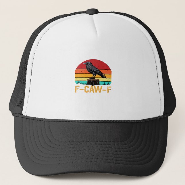 Gorra De Camionero Crow, F-Caw-F Funny Bird Retro Classic (Anverso)