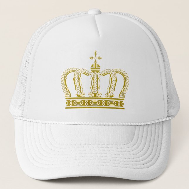 Gorra De Camionero Crown dorado + tus ideas (Anverso)