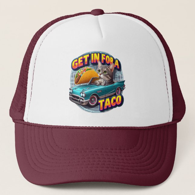 Gorra De Camionero Cruceros Taco Cat (Anverso)