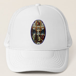 Gorra De Camionero Crucifixión del vitral de Jesús