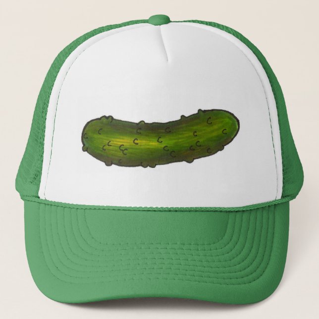 Gorra De Camionero Crunchy Green Kosher Dill Sour Pickle Foodie (Anverso)