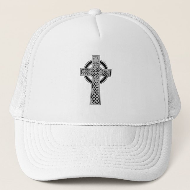 Gorra De Camionero Cruz céltica - plata (Anverso)