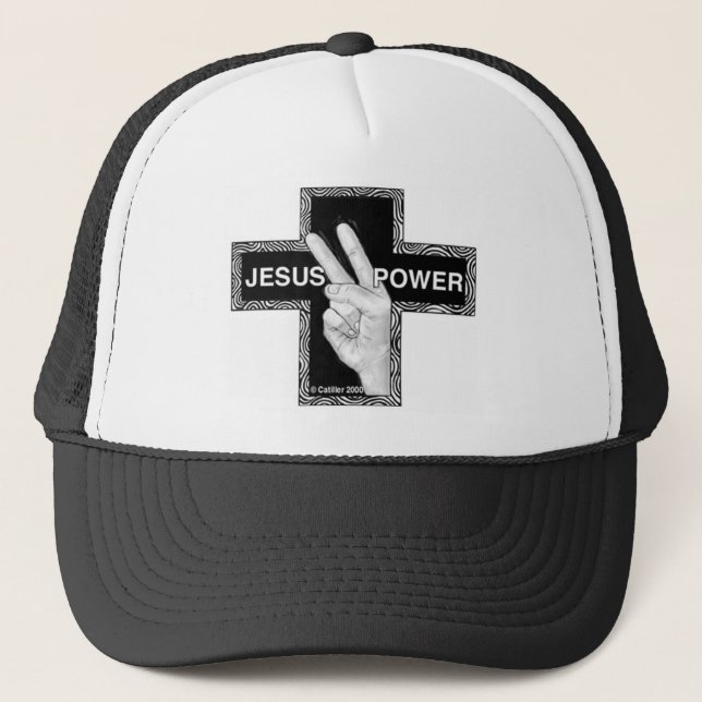 Gorra De Camionero Cruz cristiana de Jesus Power (Anverso)