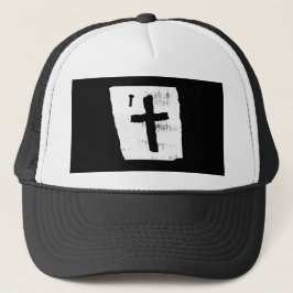 Gorra De Camionero Cruz Cristiana Grungy