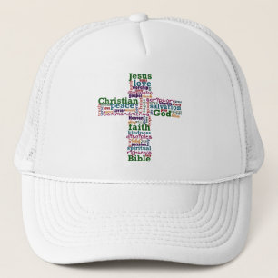 Gorra De Camionero Cruz de Arte de Palabra Religiosa Cristiana