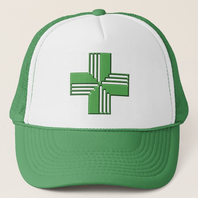 Gorra De Camionero Cruz de la farmacia (Anverso)