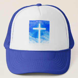 Gorra De Camionero Cruz del cristiano ligero del personalizable del