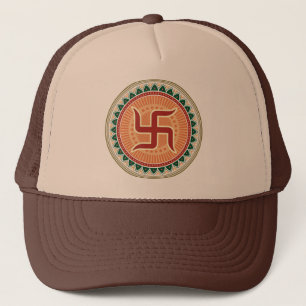 Gorra De Camionero Cruz gamada con el estilo indio tradicional