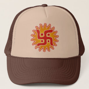 Gorra De Camionero Cruz gamada: Símbolo tradicional indio