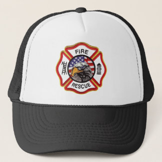 Gorra De Camionero Cruz maltesa del rescate del fuego