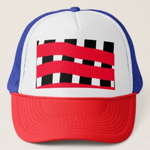 Gorra De Camionero Cruz negra roja tablero de damas regalo hombre chi
