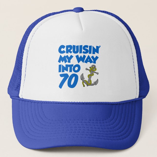 Gorra De Camionero Cruzar mi camino hacia 70 (Anverso)