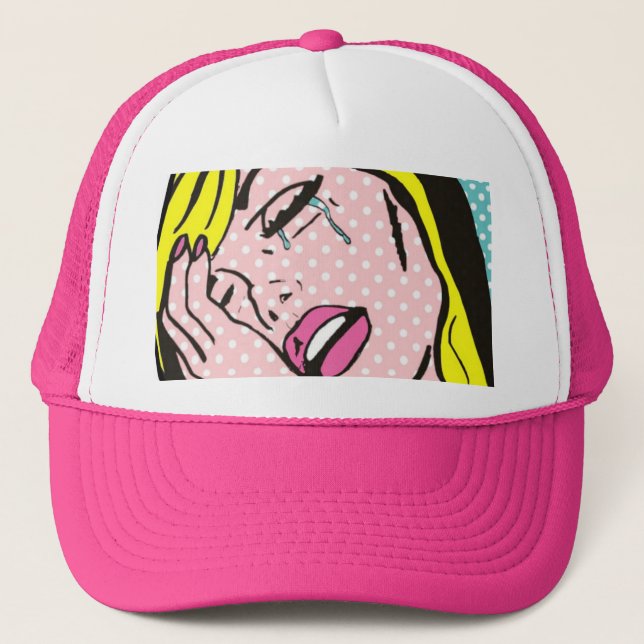 Gorra De Camionero Cry Me a River Pop Art Trucker Hat (Anverso)