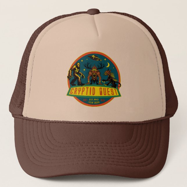 Gorra De Camionero Cryptid Quest (Anverso)