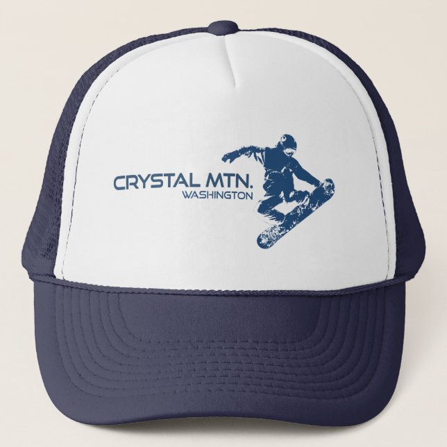 Gorra De Camionero Crystal Mountain Washington Snowboarder (Anverso)