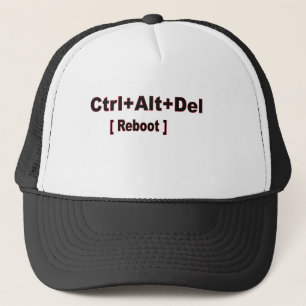 Gorra De Camionero Ctrl+alt+del, reinicialización