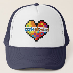 Gorra De Camionero ctrl + alt + papá Geek Dad