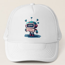 Gorra De Camionero CTRL+ HELLO Denim Delight: burdo robot