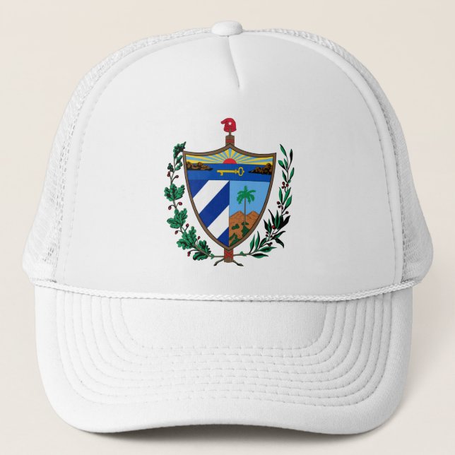 Gorra De Camionero CU del escudo de armas de Cuba (Anverso)