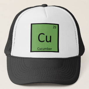 Gorra De Camionero Cu - Química de Verduras Pepino Tabla Periódica