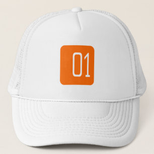 Gorra De Camionero Cuadrado del naranja #1