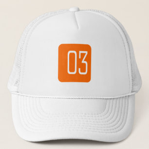 Gorra De Camionero Cuadrado del naranja #3