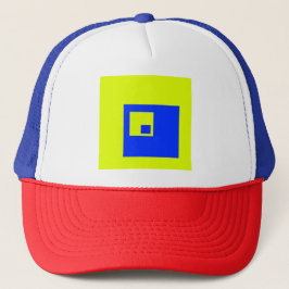 Gorra De Camionero Cuadrados amarillo y azul