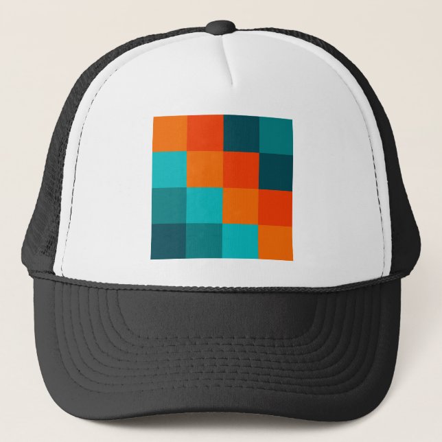 Gorra De Camionero Cuadrados de color (Anverso)