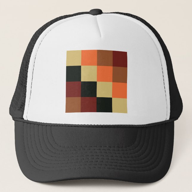 Gorra De Camionero Cuadrados de color (Anverso)