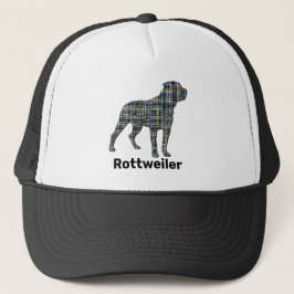 Gorra De Camionero Cuadrícula de silueta de perro rotativo/rotativo