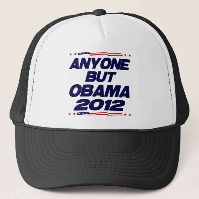 Gorra De Camionero Cualquier persona pero Obama 2012 (Anverso)