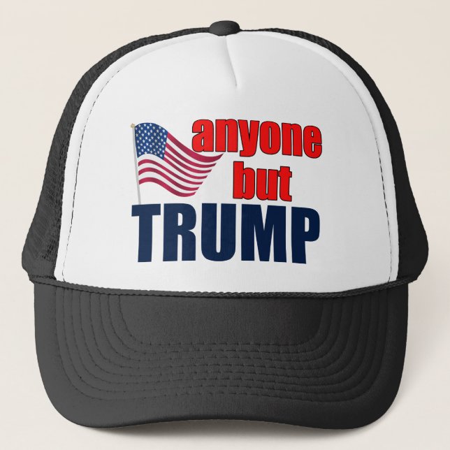 Gorra De Camionero Cualquiera menos Trump (Anverso)
