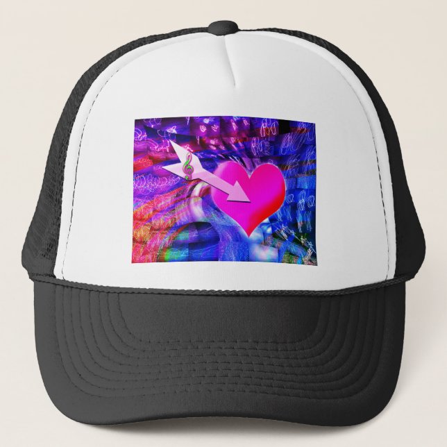 Gorra De Camionero Cuando la flecha musical apunta al corazón (Anverso)