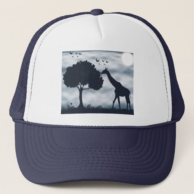 Gorra De Camionero Cuando la luna susurra a la jirafa (Anverso)