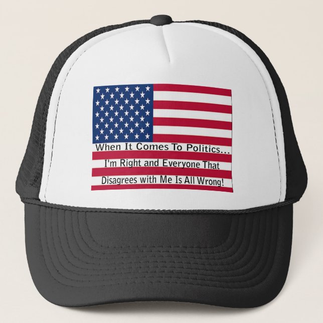 Gorra De Camionero Cuando Se Trata De La Política (Anverso)