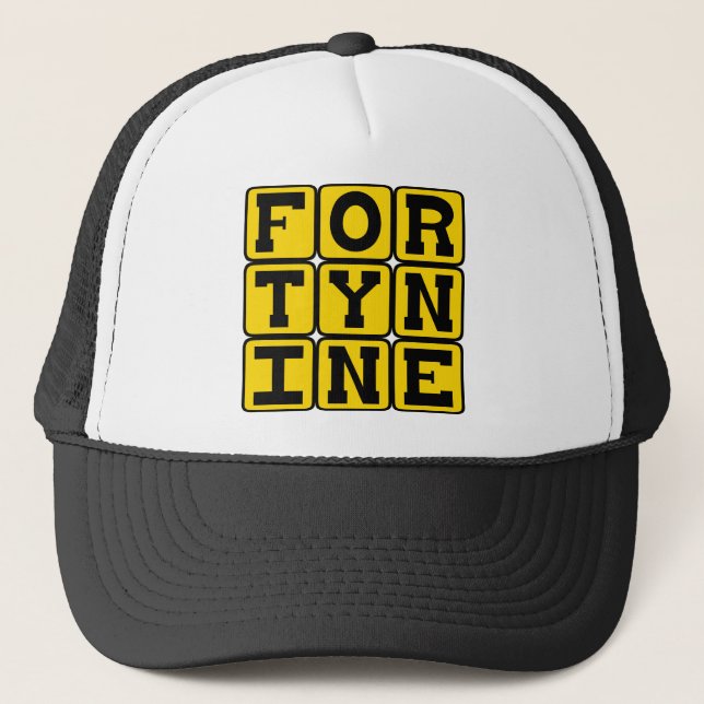 Gorra De Camionero Cuarenta y Nueve, Número 49 (Anverso)