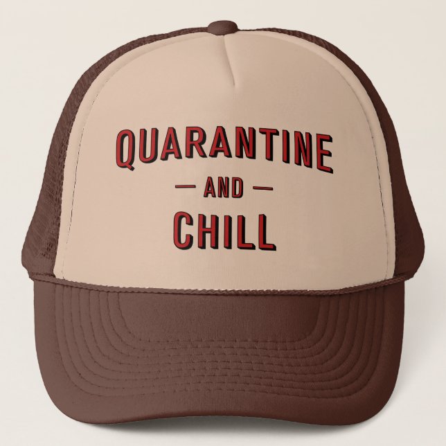 Gorra De Camionero Cuarentena y Chill (Anverso)