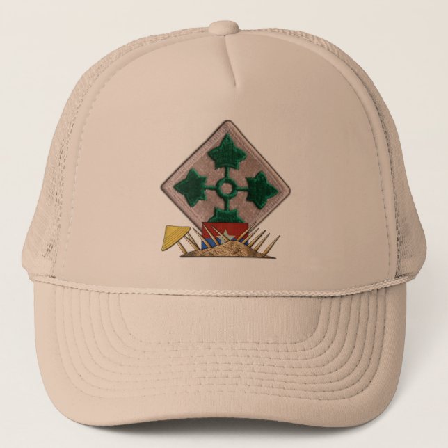 Gorra De Camionero Cuarta división de infantería Vietnam parche de lo (Anverso)