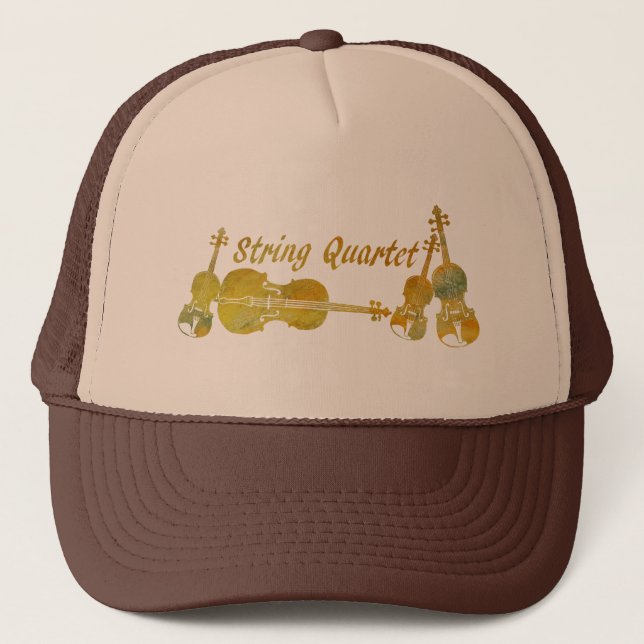 Gorra De Camionero Cuarteto de cuerda en oro (Anverso)