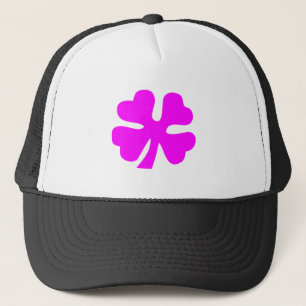 Gorra De Camionero Cuatro Alucinos de Hojas - Magenta