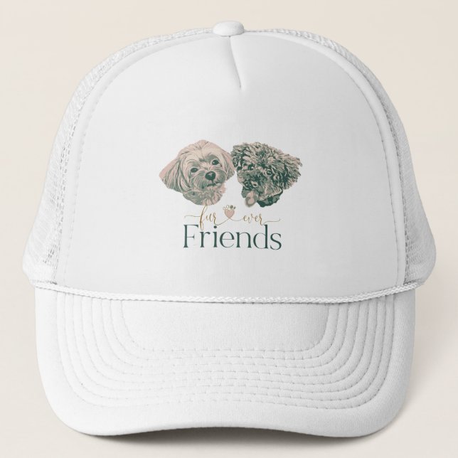 Gorra De Camionero Cuatro amigos que cutan perros (Anverso)