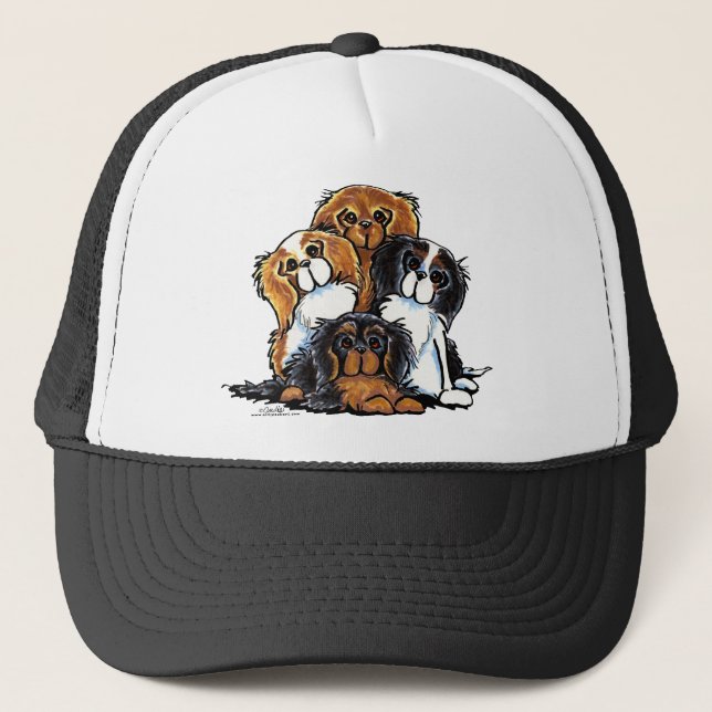 Gorra De Camionero Cuatro Caballeros Rey Charles Spaniels (Anverso)