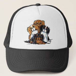 Gorra De Camionero Cuatro perros de aguas de rey Charles arrogantes
