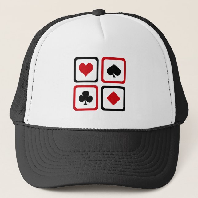 Gorra De Camionero Cuatro trajes de cartas (Anverso)