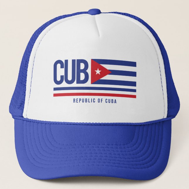 Gorra De Camionero Cuba ISO Code Alpha 3 design (Anverso)