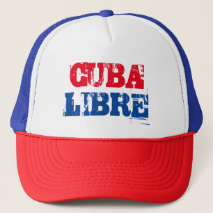Gorra De Camionero Cuba Libre SOS Cuba azul rojo