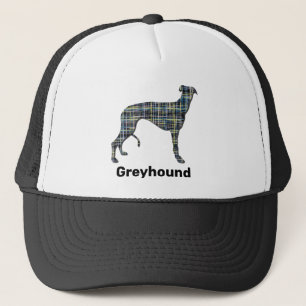 Gorra De Camionero Cubierta amarilla y azul del perro de Greyhound
